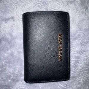 Michael Kors Black and Gold Card Holder